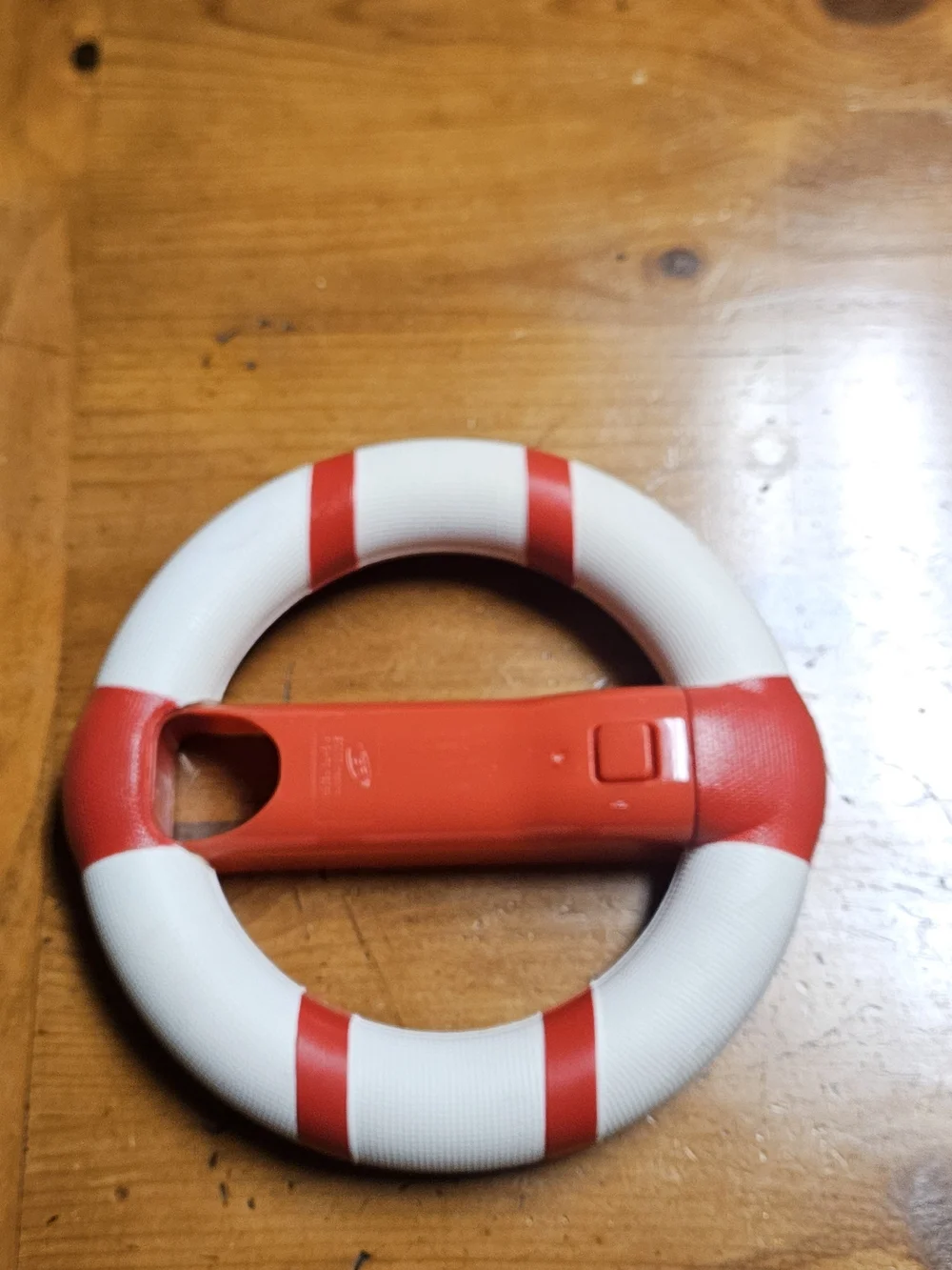 NERF  Nintendo Wii Red and White Steering Wheel